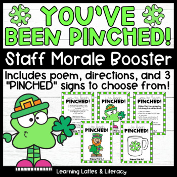 Preview of You've Been Mugged PINCHED Staff Morale March Staff Gift Ideas St. Patrick's Day