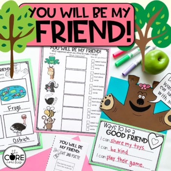 Preview of You Will be my Friend Read Aloud - Friendship Activities -Reading Comprehension