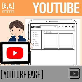 Preview of YouTube Template Activity  | Social Media Template