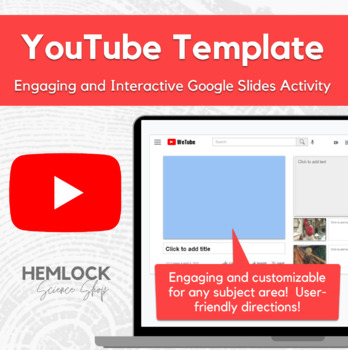Preview of YouTube Template - Engaging and Interactivity Activity in Google Slides