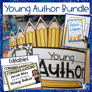 Young Author Crown, Editable Award Certificates and Book Publishing Paper BUNDLE