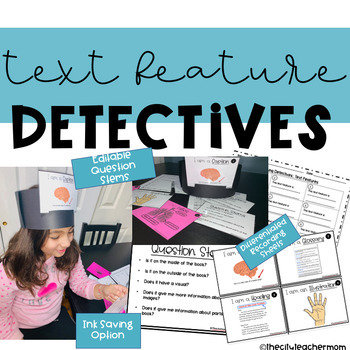 Preview of Text Feature Detectives ( Editable )