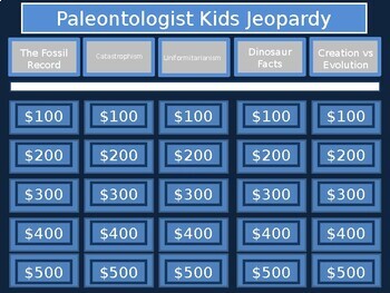 Preview of Young Earth Versus Old Earth Jeopardy Game