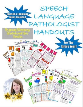 Preview of Young Elementary Speech/Language Handouts-Entire Year!