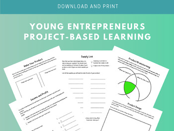 Preview of Young Entrepreneurs Workbook - Interactive Project Based Learning Activity