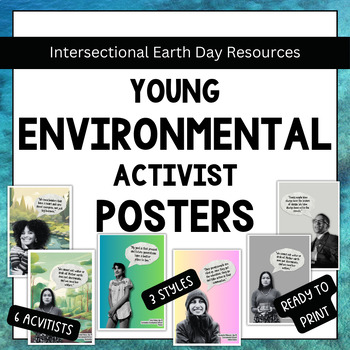 Preview of Young Environmental Activist Posters Diverse Earth Day Voices Climate Change