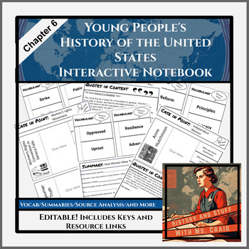 Preview of Young People's History of the United States, Chapter 6: Interactive Notebook