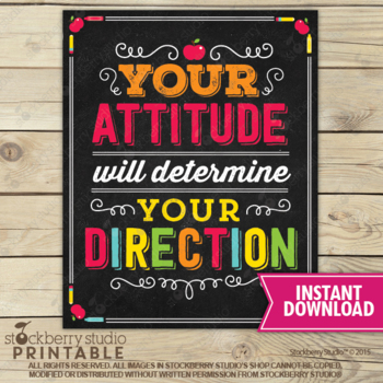 Your ATTITUDE determines your DIRECTION (Door Decor/Bulletin Board Kit)