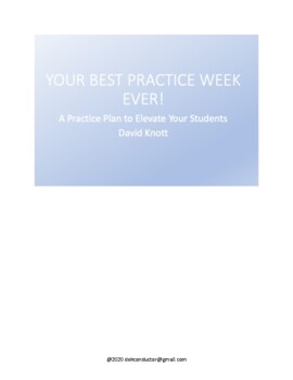 Preview of Your Best Practice Week Ever! - a practice guide for your students