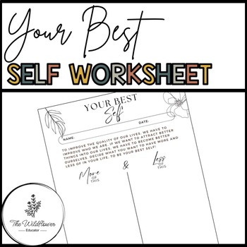 Preview of Your Best Self Worksheet