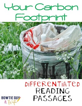 Preview of Carbon Footprint Differentiated Reading Passages & Questions