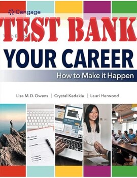 Preview of Your Career_How to Make it Happen 10th Edition by Lisa, Crystal TEST BANK