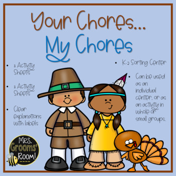 Preview of Sorting Chores of Pilgrim Children, Wampanoag Children, and Modern Children