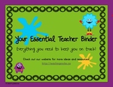 Your Essential Teacher Binder: Classroom Organization Kit 