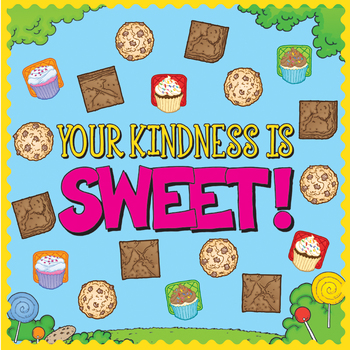 Your Kindness Is Sweet Bulletin Board with Note Writing Cards | TpT