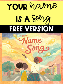 Preview of Your Name is a Song Activities FREE Version Google Slides and PDF
