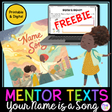 Your Name is a Song Mentor Text Reading Unit with Digital 