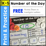 Number of the Day Worksheet