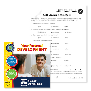 Preview of Your Personal Development: Self-Awareness Quiz - WORKSHEET