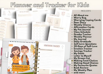 Preview of Your Playful Planner & Tracker Interactive Planner And Tracker Activities Bundle