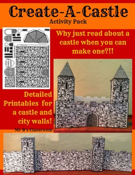 Preview of Your Students Can Create-A-Castle! Fun Printables History of England Middle Ages