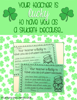 Preview of Your Teacher is LUCKY to Have You as a Student Because...