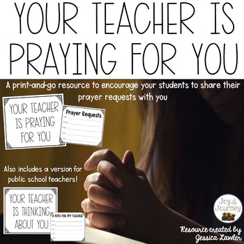 Preview of FREE Your Teacher is Praying for You