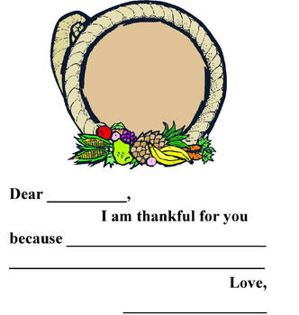 Preview of Your Teacher is Thankful Cornucopia