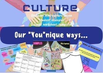 Preview of Your "YOU-nique" culture lesson and activity