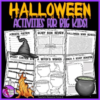 Preview of Printable Halloween Activities for teens