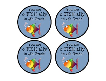 You're O-fish-ally in ____ Grade Tags by Crocker's Creations | TPT