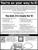 You're on Your Way to K!  {a freebie parent flier}