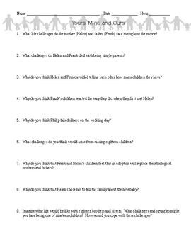 Preview of Yours, Mine and Ours Questions