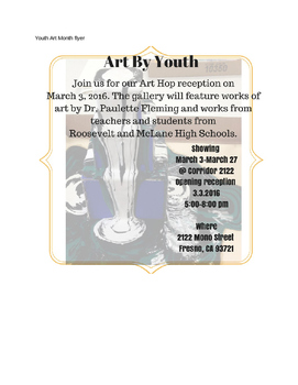 Preview of Youth Art Month Student flyer