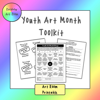 Preview of Youth Art Month Toolkit - Customizable Printable