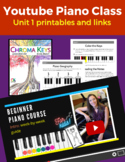 Youtube colorful beginner piano course: printables