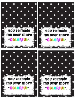 Preview of You've Made My Year More Colorful Gift Tag