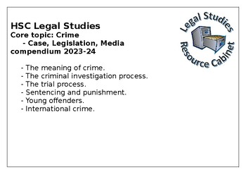 Preview of Yr.12 Legal Studies: Crime Compendium Resource (2023)