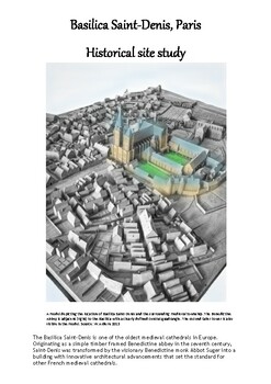 Preview of Yr. 7-8 History: Historical site study - Basilica Saint Denis, Paris