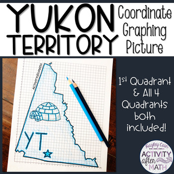 Preview of Yukon Territory Coordinate Graphing Picture First Quadrant & ALL Four Quadrants