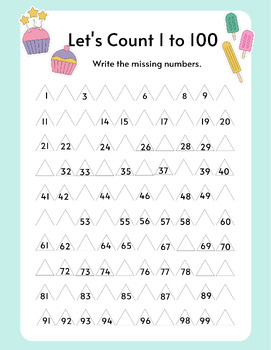 Preview of Yummy Count to 100