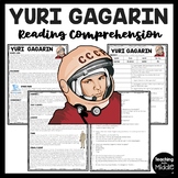 Yuri Gagarin Reading Comprehension Worksheet History of Sp