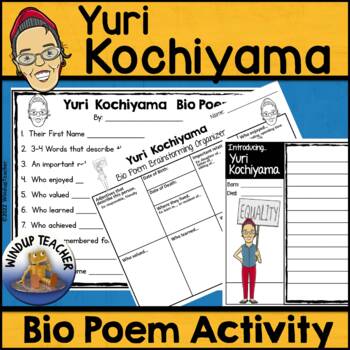 Preview of Yuri Kochiyama Biography Poem Activity and Writing Paper