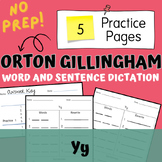 Yy Dictation Words and Sentences Orton Gillingham | Scienc