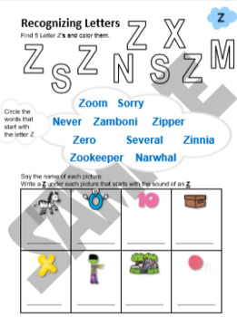 z alphabet letter z abc flight school vocabulary phonics worksheets