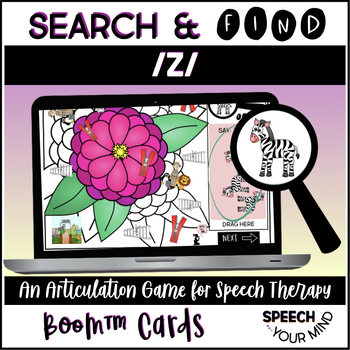 Free BOOM Cards™ - Search & Find Articulation Game for Z - Distance Learning