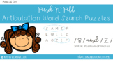 FIND N' FILL: /S/ and /Z/ Initial Position Word Search Puzzles