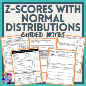 Preview of Z-Scores with Normal Distributions Guided Notes