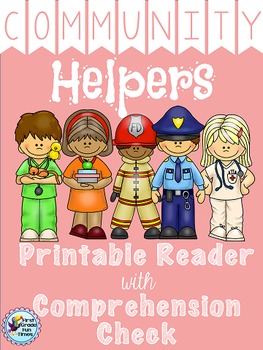 Preview of Community Helpers Printable Reader with Comprehension