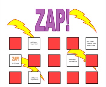 Preview of ZAP!  An assessment game for any subject!